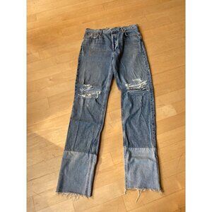 AGOLDE blue "90's pinch" Womens jeans sz 32 distressed light blue